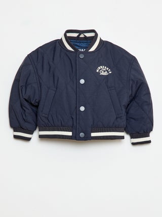 Blouson à pressions en matière quiltée