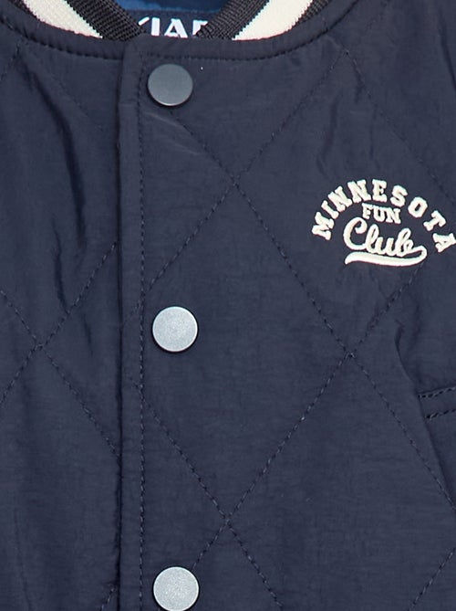 Blouson à pressions en matière quiltée - Kiabi