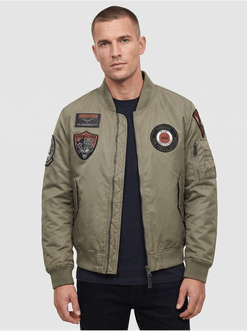 Blouson air force bombers  redskins Vert - Kiabi