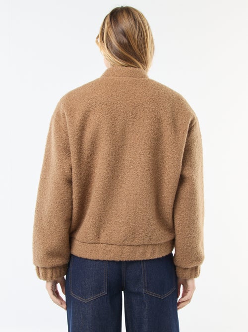 Blouson américain moutonné - Kiabi