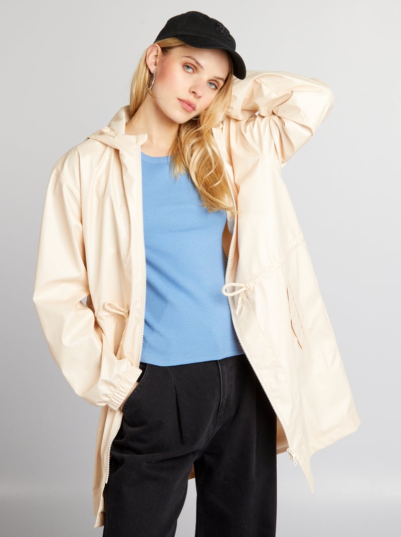 Blouson ample et déperlant Beige - Kiabi