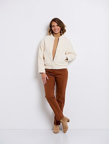 Blouson aspect laineux style teddy