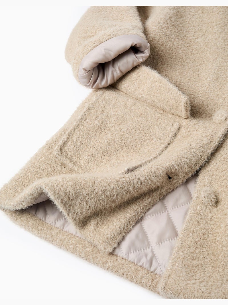 Blouson avec Boutons Beige - Kiabi