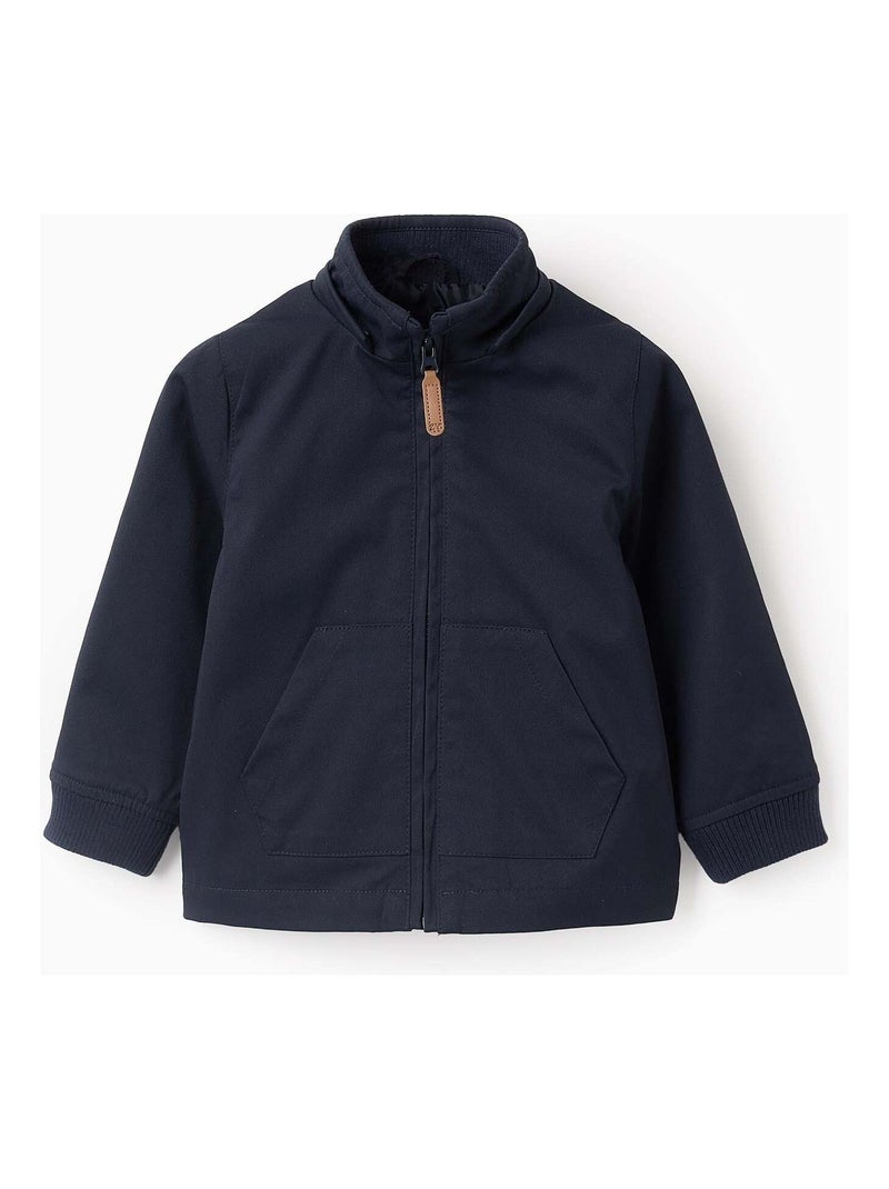 Blouson avec capuche amovible Bleu foncé - Kiabi