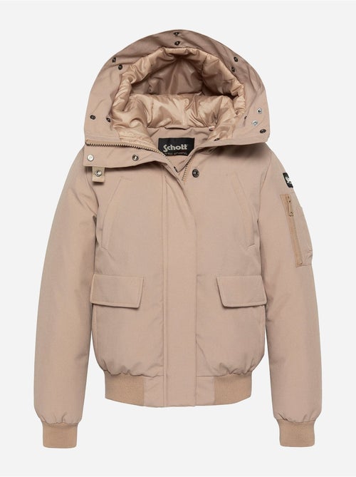 Blouson avec capuche fourrée - schott - Kiabi Blouson avec capuche fourrée - schott - Kiabi
