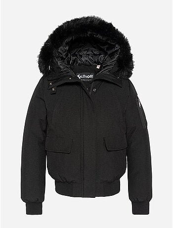 Blouson avec capuche fourrée - schott