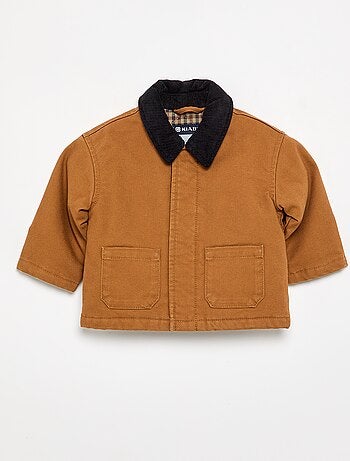 Blouson avec col contrasté en velours