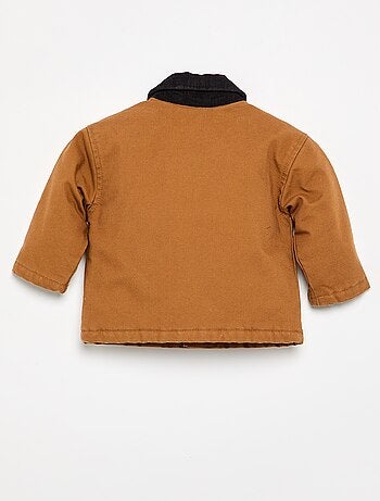 Blouson avec col contrasté en velours