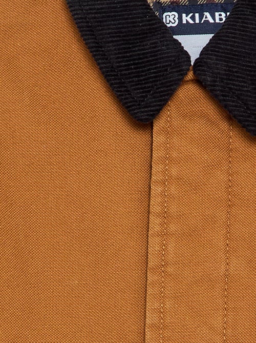 Blouson avec col contrasté en velours - Kiabi Blouson avec col contrasté en velours - Kiabi