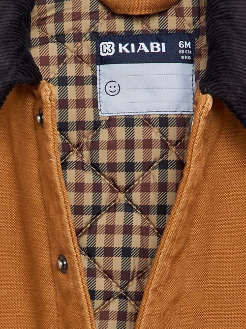 Blouson avec col contrasté en velours - Kiabi Blouson avec col contrasté en velours - Kiabi
