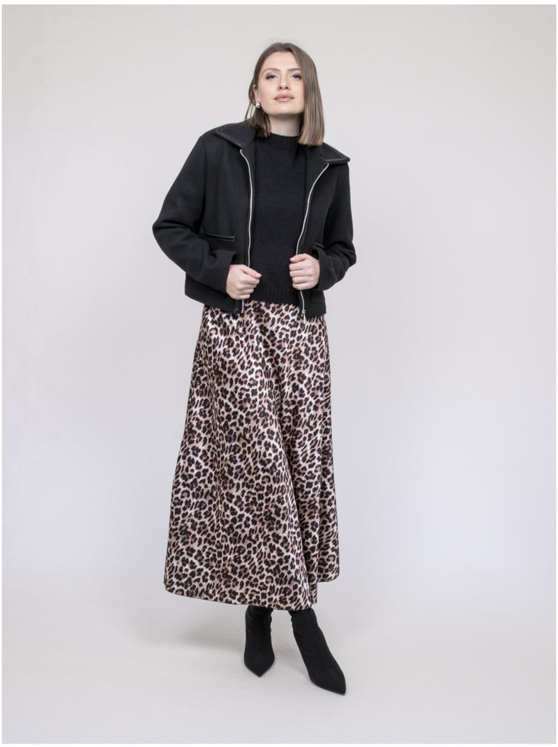 Blouson avec détails simili uzelle Noir - Kiabi