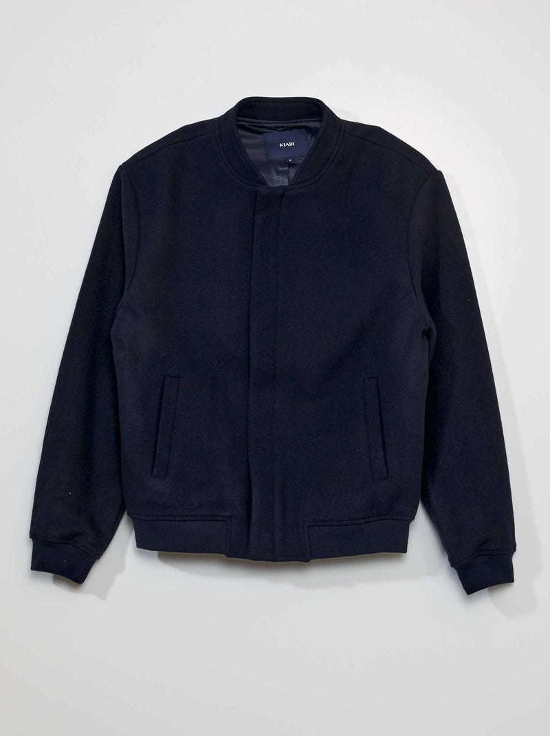 Blouson avec laine Bleu - Kiabi