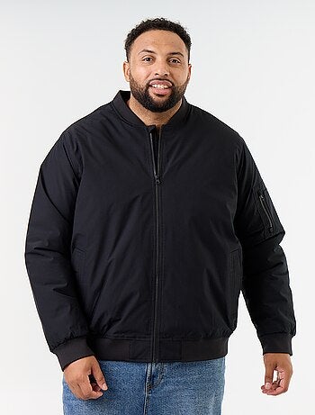 Blouson aviateur avec col en maille côtelée