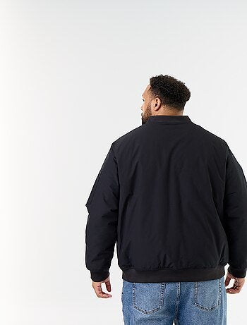 Blouson aviateur avec col en maille côtelée
