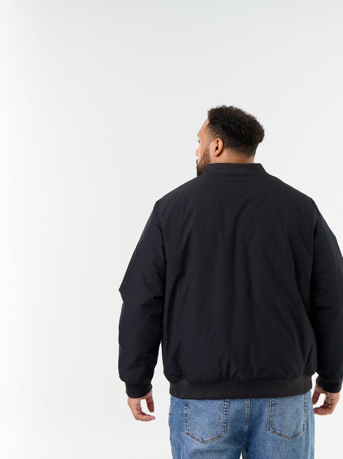 Blouson aviateur avec col en maille côtelée - Kiabi Blouson aviateur avec col en maille côtelée - Kiabi