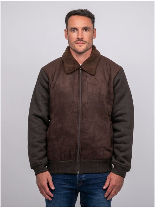 Blouson aviateur bi-matière zotofal - Kiabi Blouson aviateur bi-matière zotofal - Kiabi