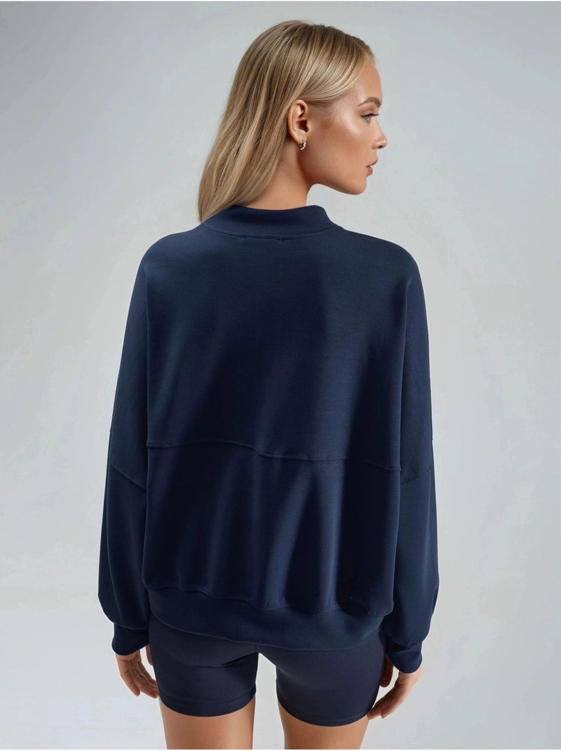 Blouson aviateur de plongée d'épaisseur moyenne avec fermeture éclair busem Bleu marine - Kiabi