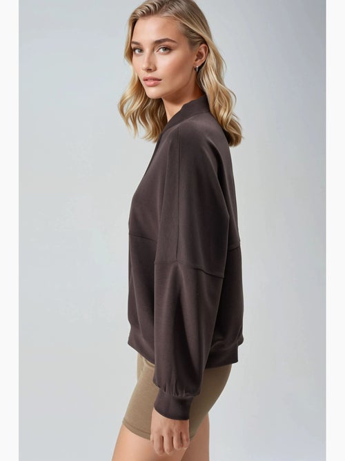 Blouson aviateur de plongée d'épaisseur moyenne avec fermeture éclair busem - Kiabi Blouson aviateur de plongée d'épaisseur moyenne avec fermeture éclair busem - Kiabi