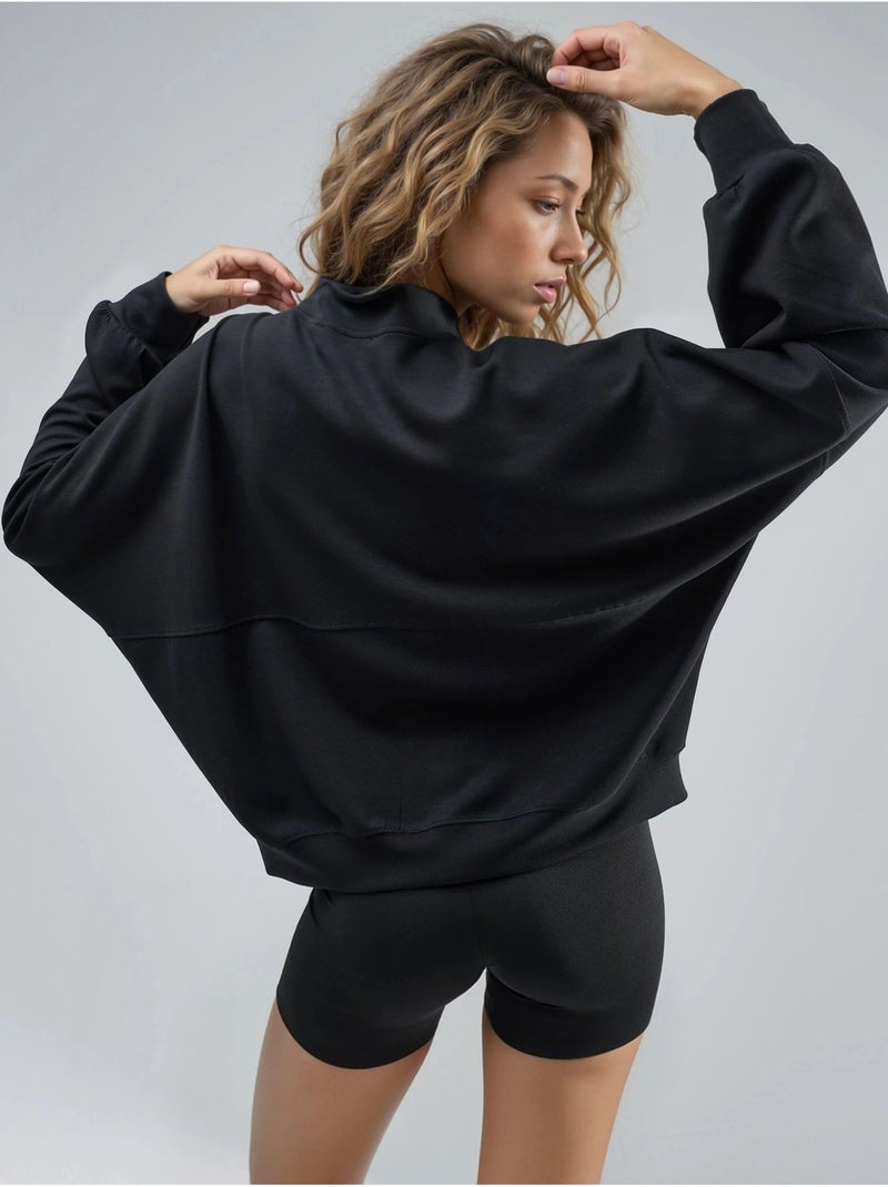 Blouson aviateur de plongée d'épaisseur moyenne avec fermeture éclair busem Noir - Kiabi
