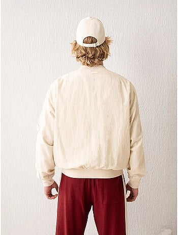 Blouson aviateur en coton avec fermeture éclair et poche giesto