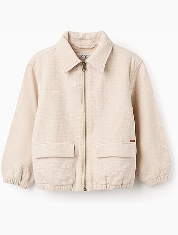 Blouson aviateur en coton avec poches à rabat