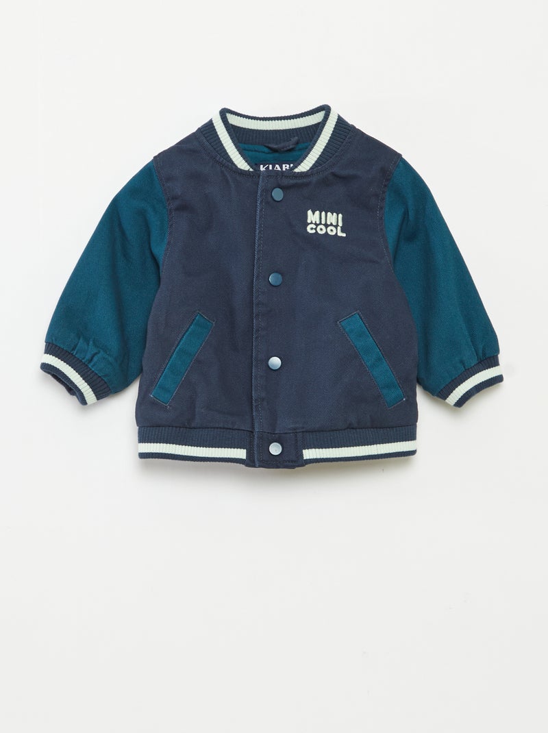 Blouson aviateur en coton Bleu - Kiabi