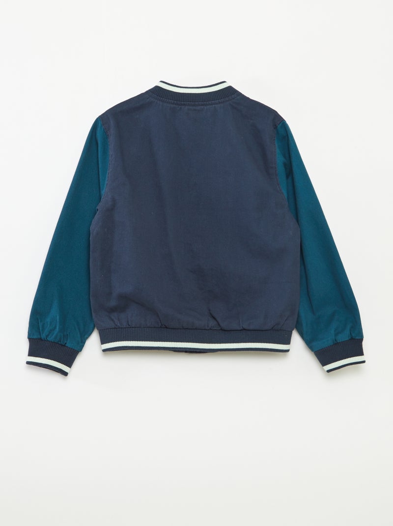 Blouson aviateur en coton Bleu - Kiabi