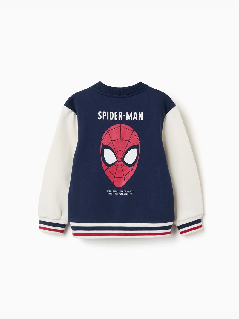 Blouson aviateur en coton peigné Spider-Man Bleu foncé - Kiabi