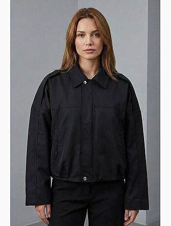Blouson aviateur en gabardine avec fermeture éclair bdart