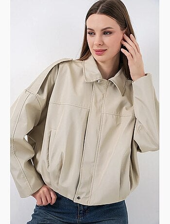 Blouson aviateur en gabardine avec fermeture éclair bdart