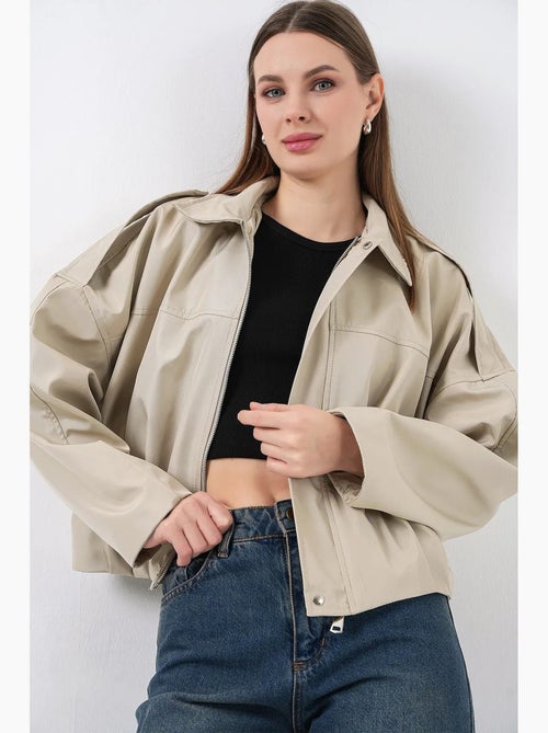Blouson aviateur en gabardine avec fermeture éclair bdart - Kiabi Blouson aviateur en gabardine avec fermeture éclair bdart - Kiabi