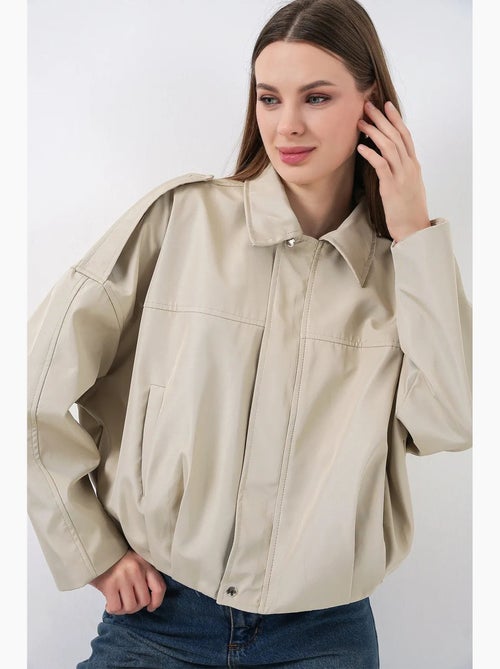 Blouson aviateur en gabardine avec fermeture éclair bdart - Kiabi Blouson aviateur en gabardine avec fermeture éclair bdart - Kiabi