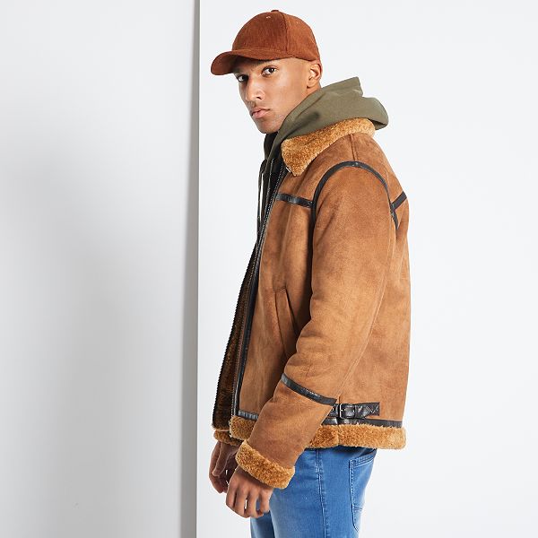 veste aviateur camel homme