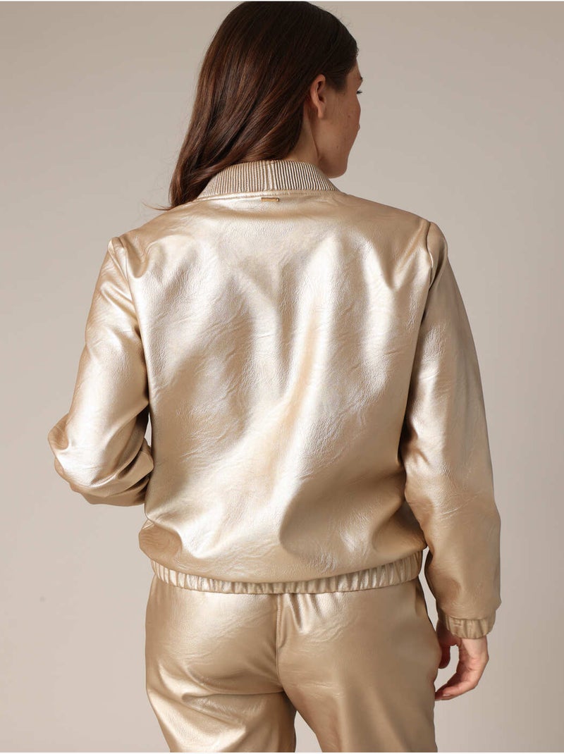 Blouson aviateur métallisé 'deeluxe' Doré/or - Kiabi