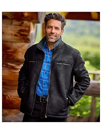 Blouson Aviateur Suédine Fourré Sherpa - ATLAS FOR MEN