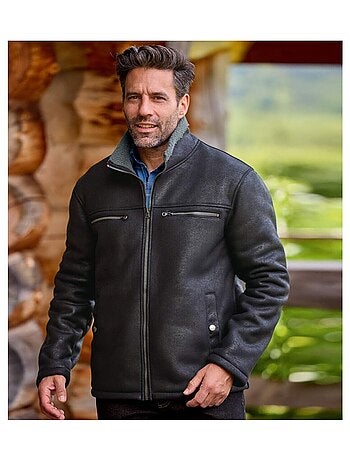 Blouson Aviateur Suédine Fourré Sherpa - ATLAS FOR MEN