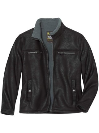 Blouson Aviateur Suédine Fourré Sherpa   - ATLAS FOR MEN
