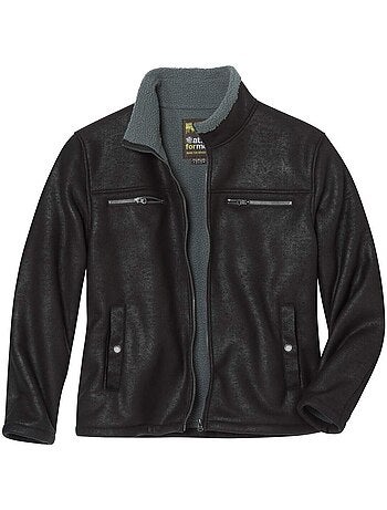 Blouson aviateur suédine doublé sherpa - atlas for men