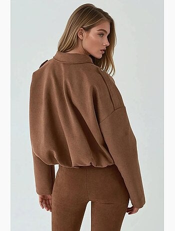 Blouson aviateur texturé avec col de veste hiccup