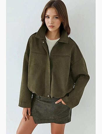 Blouson aviateur texturé avec col de veste hiccup
