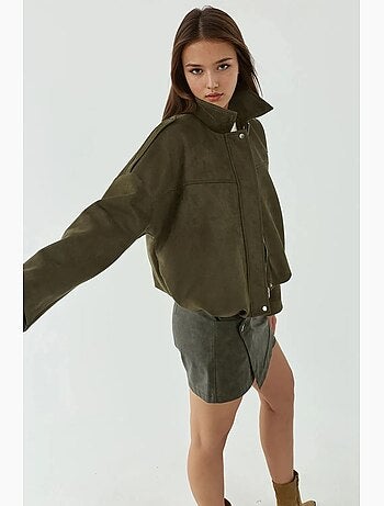 Blouson aviateur texturé avec col de veste hiccup