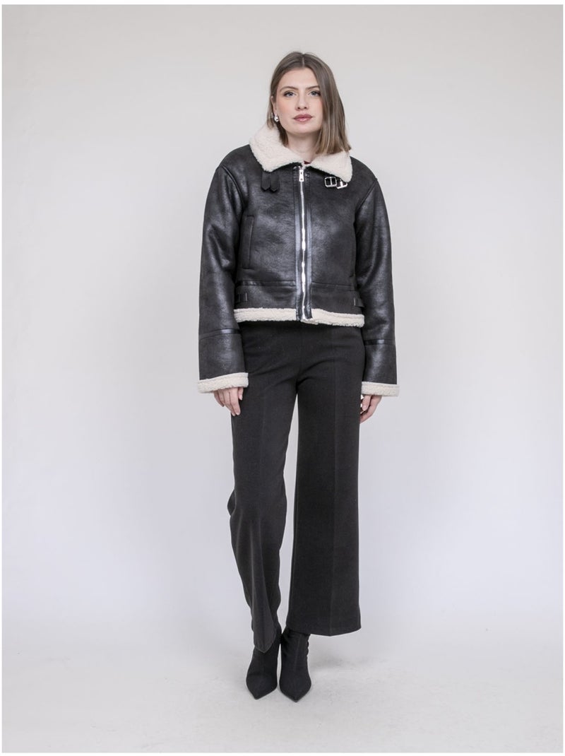 Blouson aviateur UDANE Noir - Kiabi