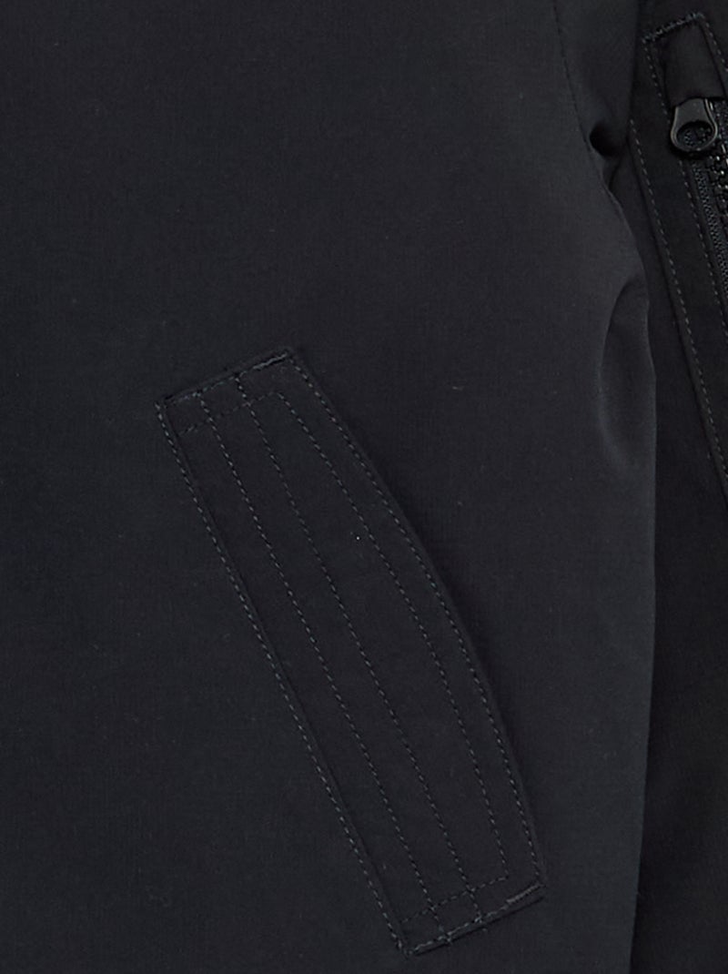 Blouson aviateur uni Noir - Kiabi