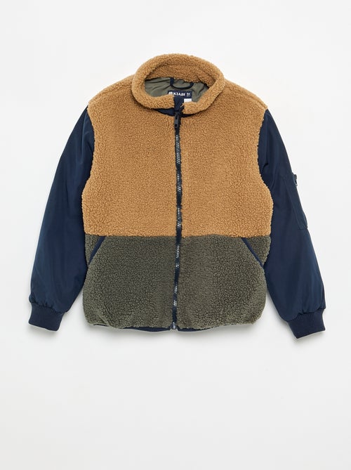 Blouson bi-matière - Kiabi Blouson bi-matière - Kiabi