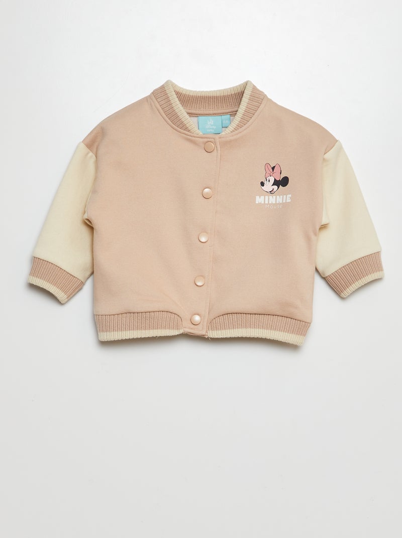 Blouson bicolore molleton 'Disney' Beige - Kiabi