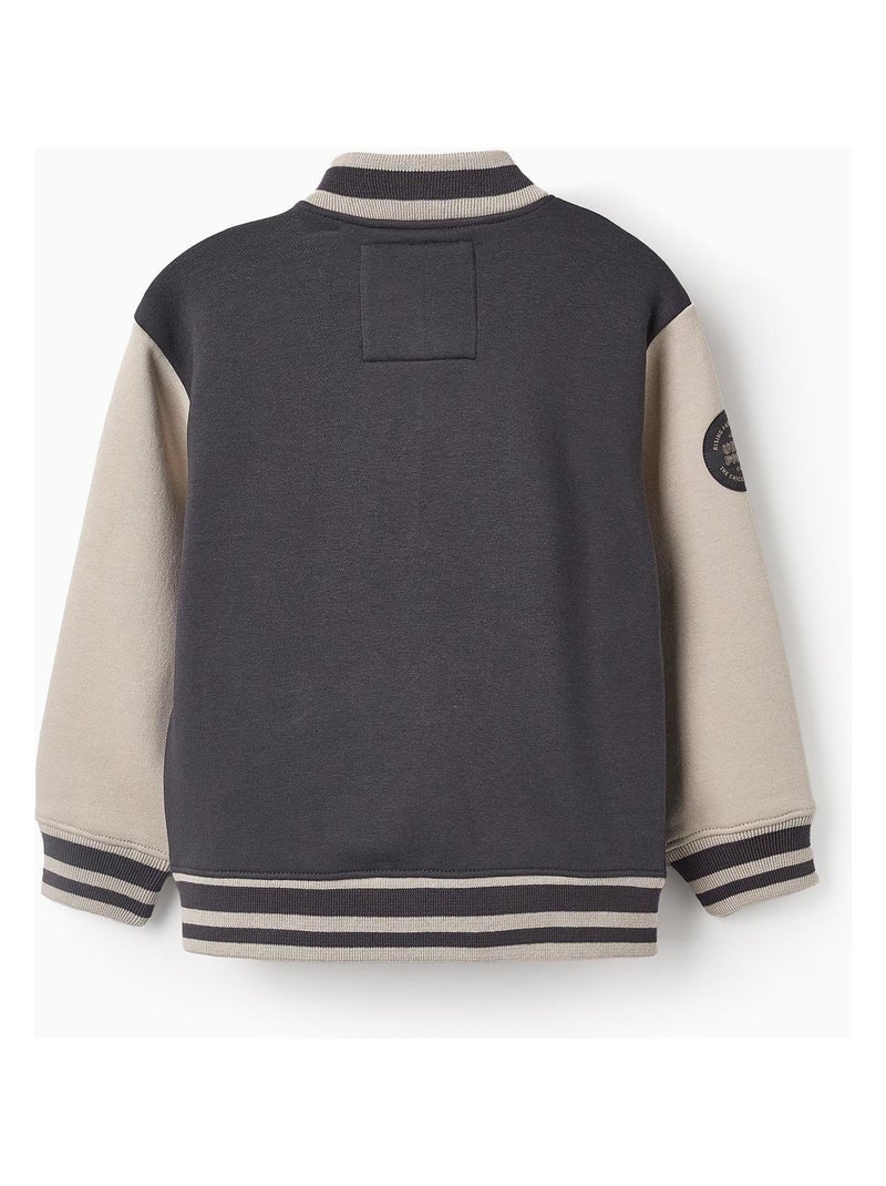 Blouson bombardier, perchoir CHICAGO Gris foncé - Kiabi