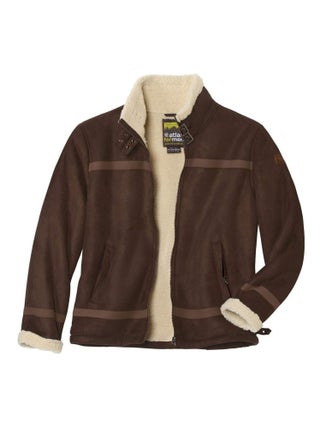 Blouson Bombardier Suédine et Sherpa   - ATLAS FOR MEN