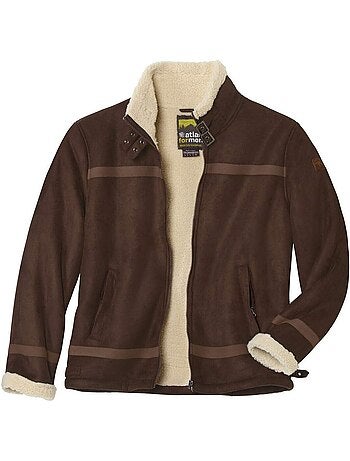 Blouson bombardier suédine et sherpa - atlas for men