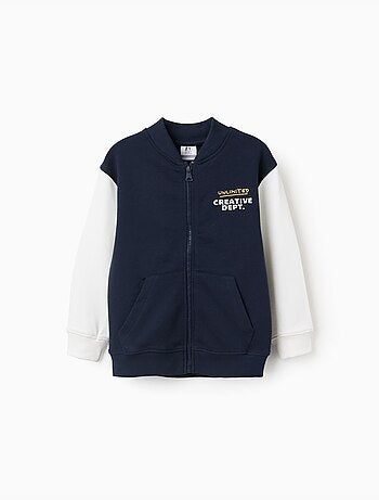 Blouson bomber avec imprimé sur la poitrine