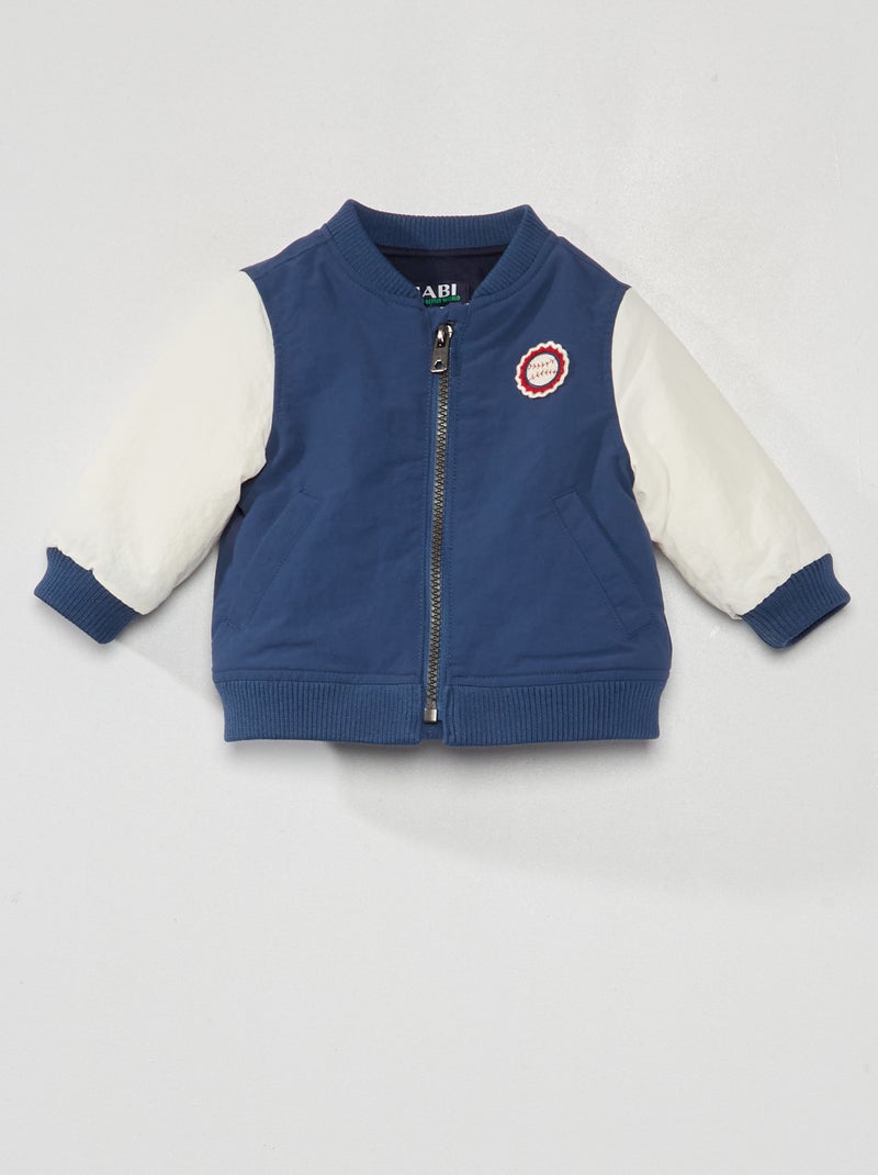 Blouson bomber Bleu/blanc - Kiabi